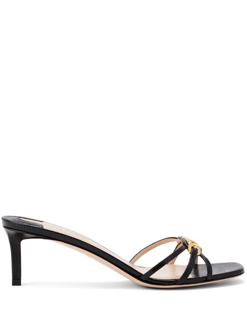 Black Whitney 55 Leather Mules