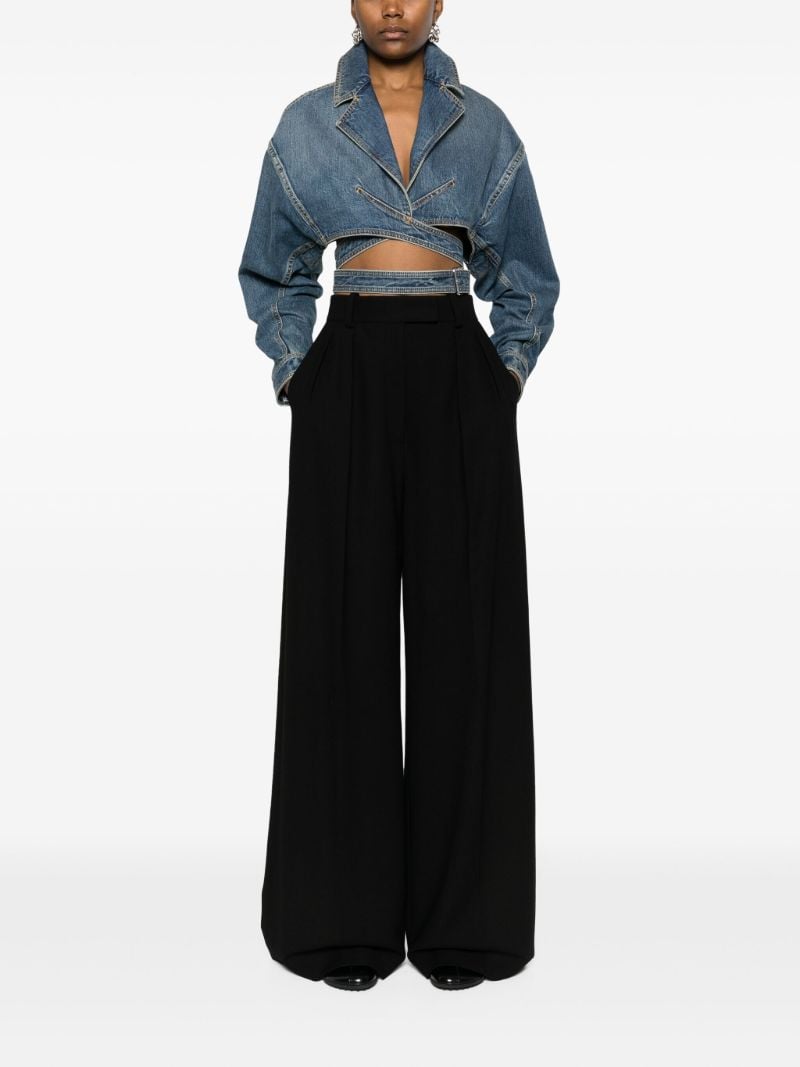 Blue Cropped Denim Jacket