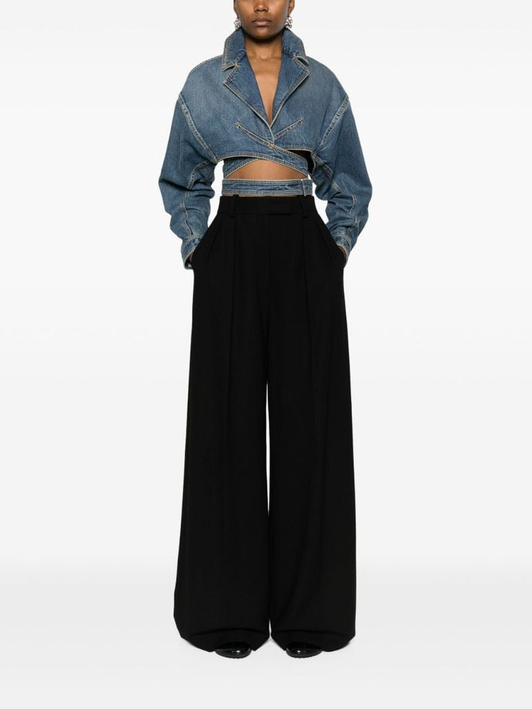 Blue Cropped Denim Jacket