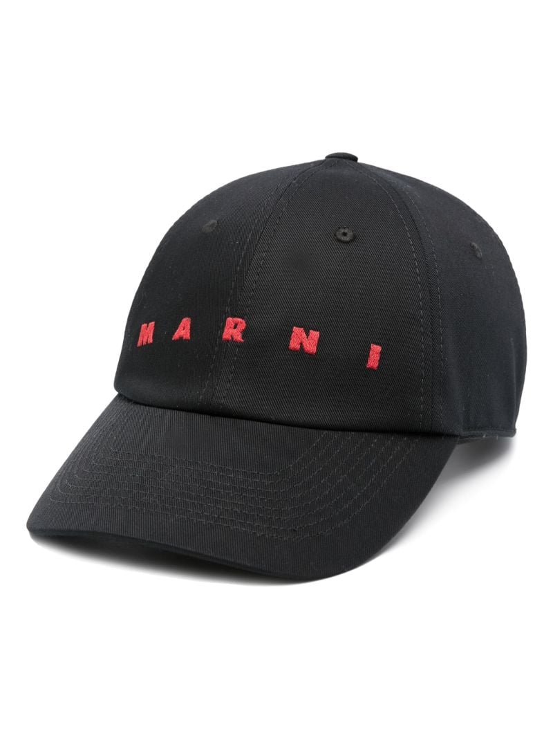Black Logo-embroidered Organic Cotton Cap