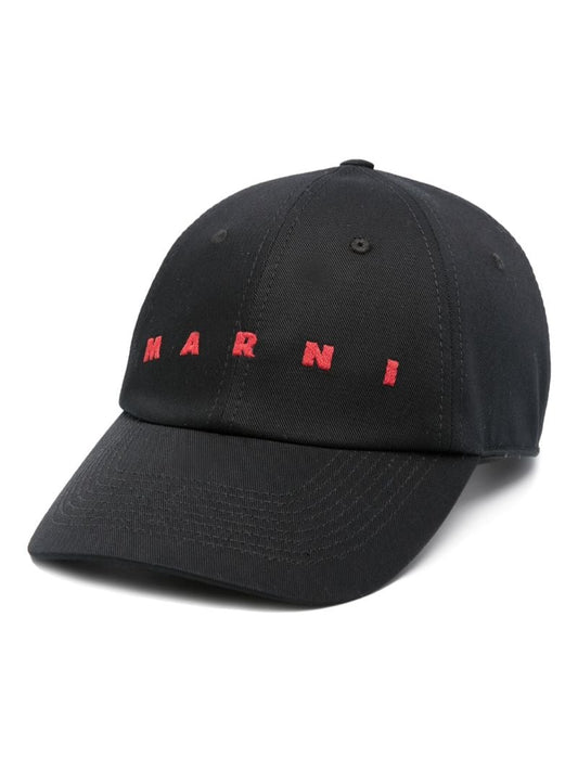 Black Logo-embroidered Organic Cotton Cap