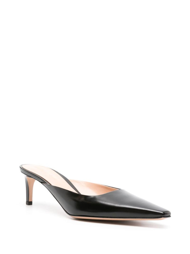 Black 55mm Leather Pumps