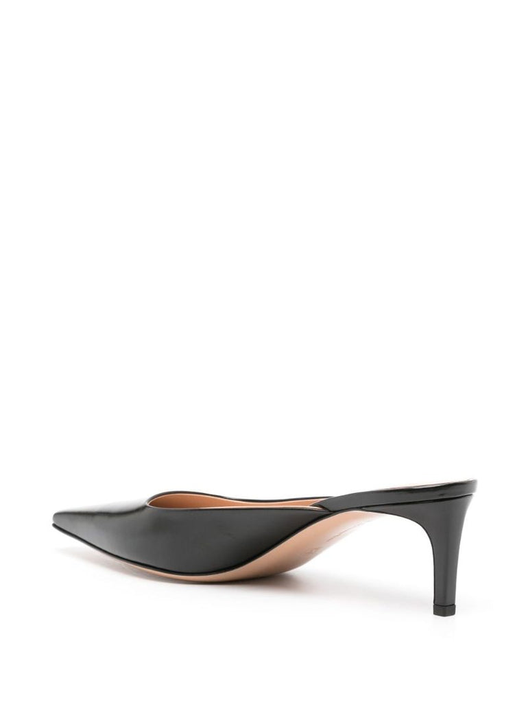 Black 55mm Leather Pumps