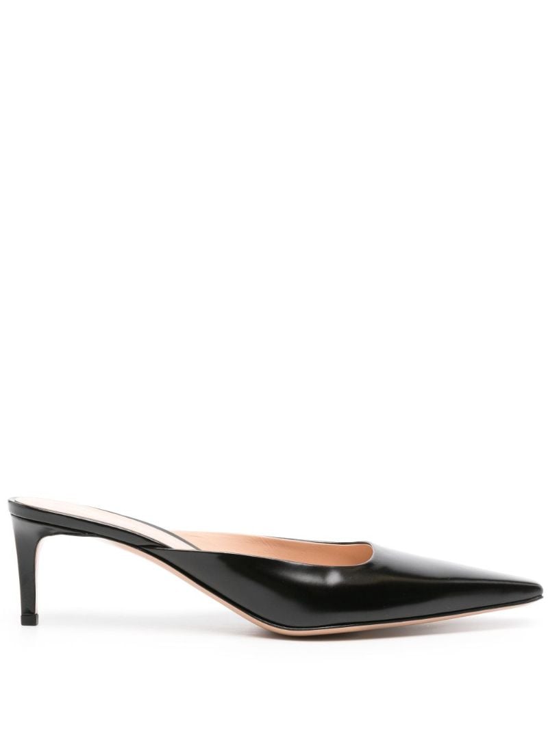 Black 55mm Leather Pumps