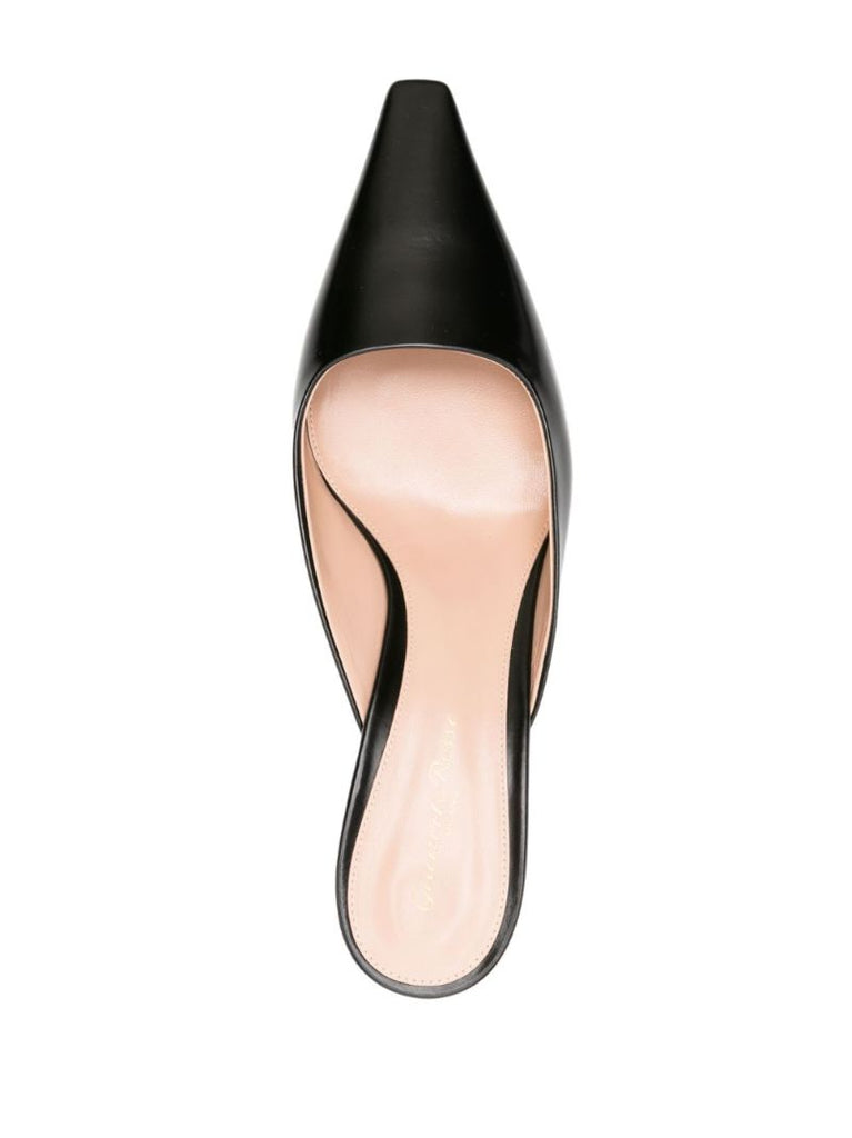 Black 55mm Leather Pumps