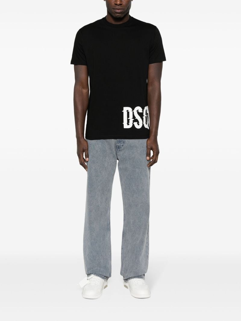 Black Logo-print Cotton T-shirt