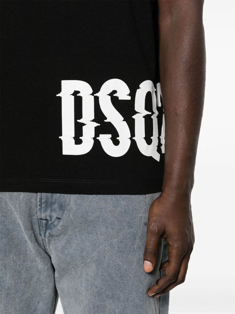 Black Logo-print Cotton T-shirt