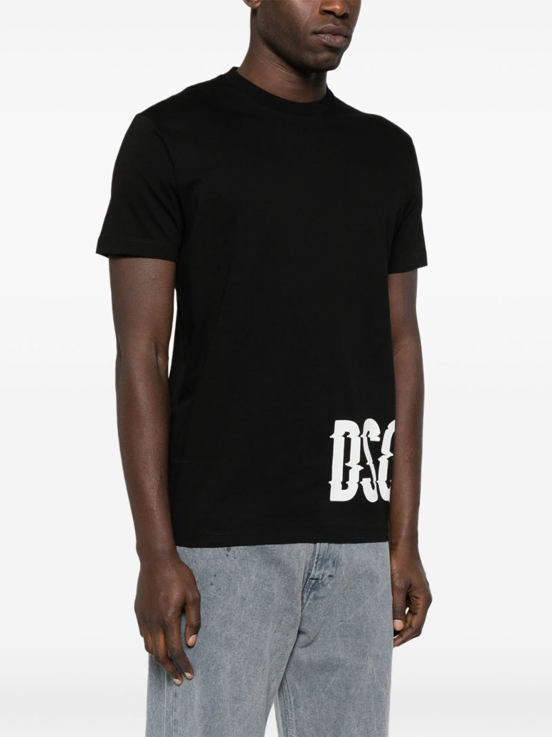 Black Logo-print Cotton T-shirt