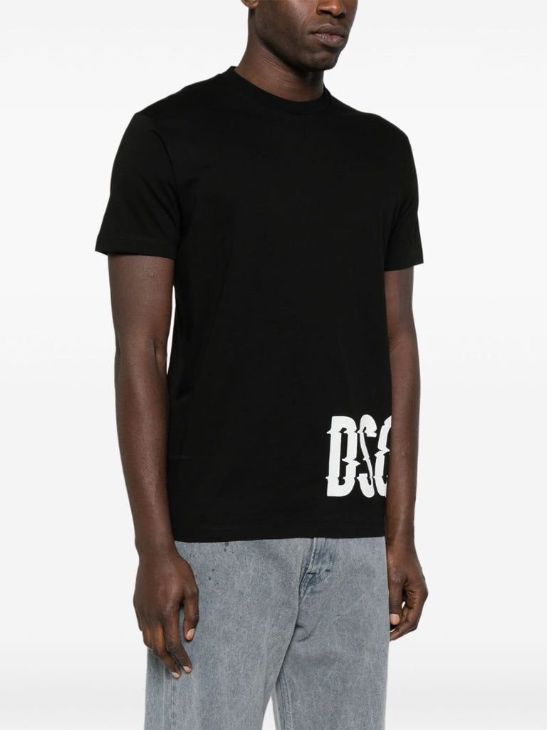 Black Logo-print Cotton T-shirt