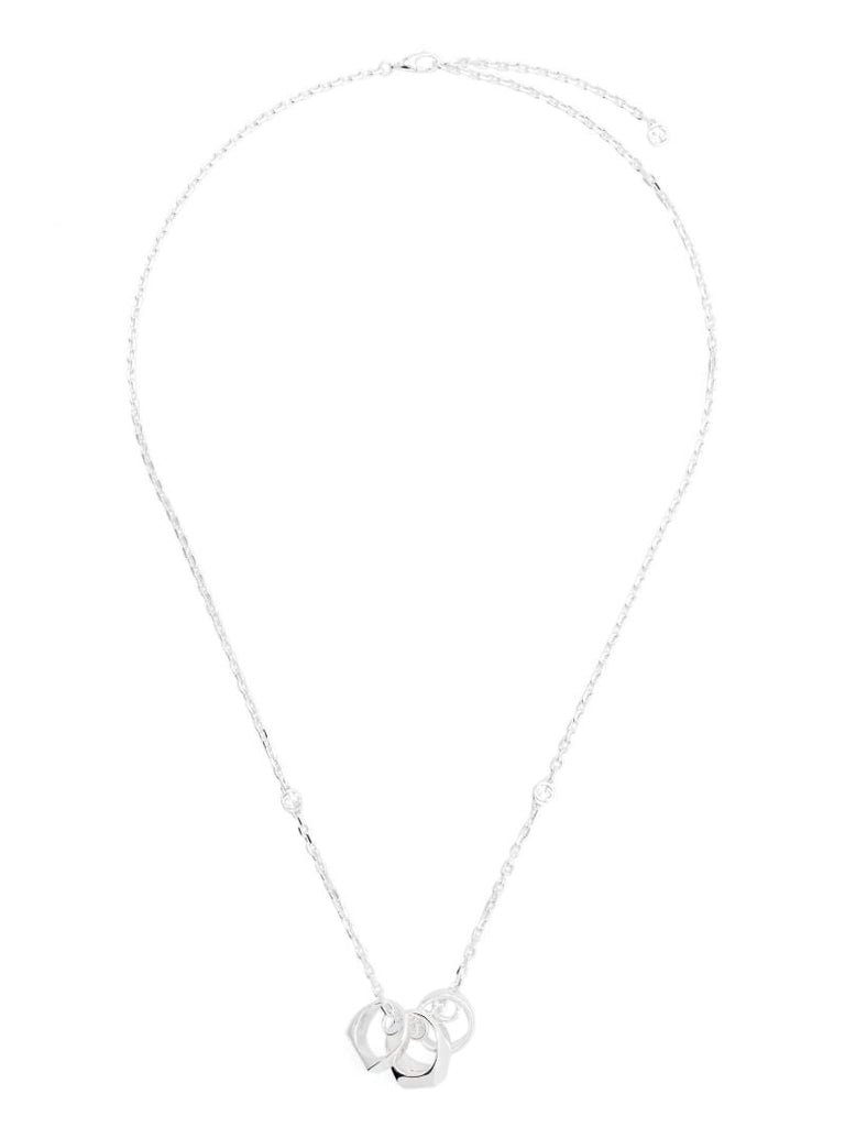 Sterling Silver Diagonal Interlocking G Necklace