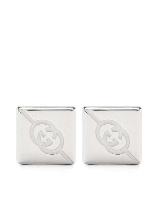 Sterling Silver Interlocking G Stud Earrings