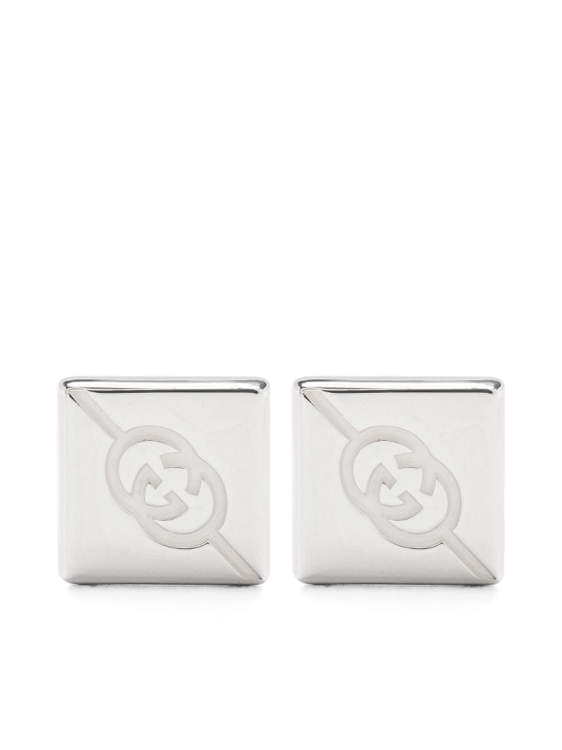 Sterling Silver Interlocking G Stud Earrings