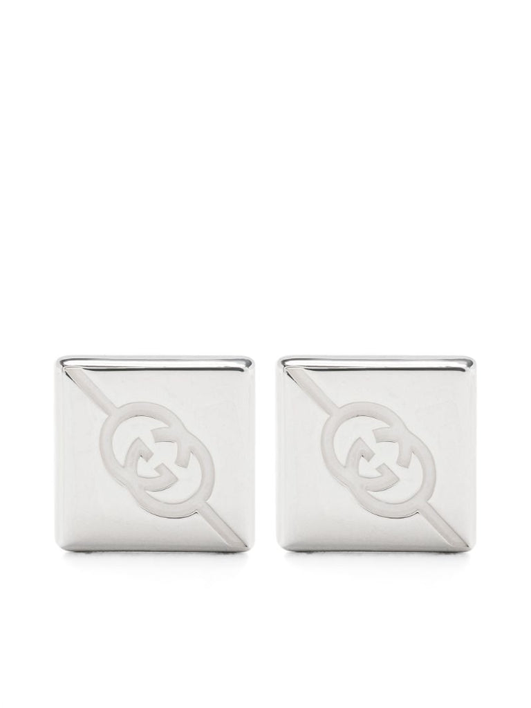 Sterling Silver Interlocking G Stud Earrings