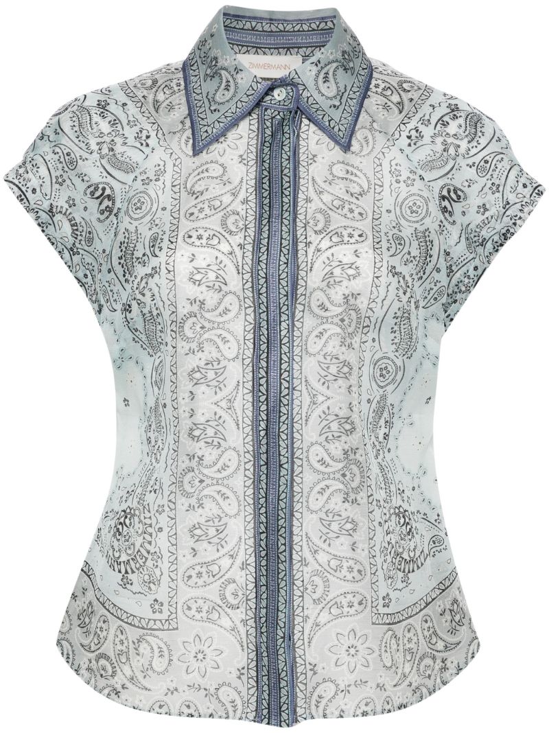 Blue Matchmaker Bandana-print Shirt