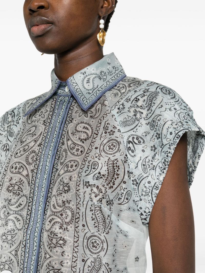 Blue Matchmaker Bandana-print Shirt