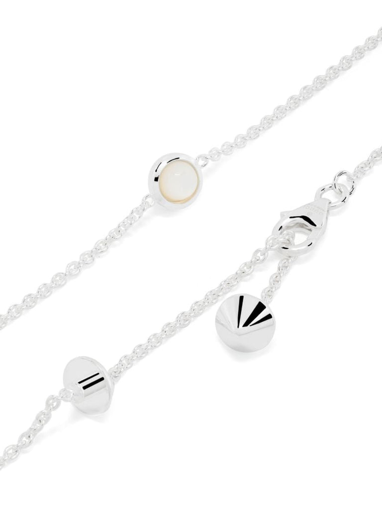 Sterling Silver Gg Marmont Mother of Pearl Necklace