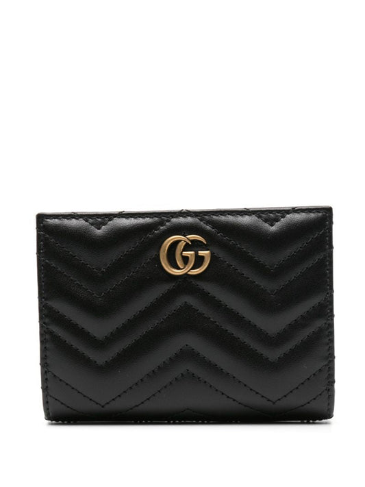 Black Gg Marmont Leather Bi-fold Wallet