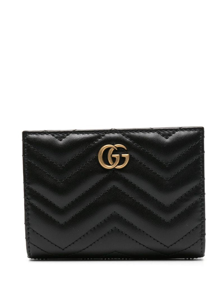 Black Gg Marmont Leather Bi-fold Wallet
