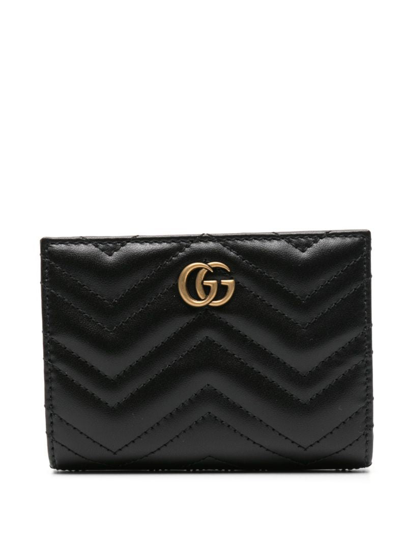 Black Gg Marmont Leather Bi-fold Wallet