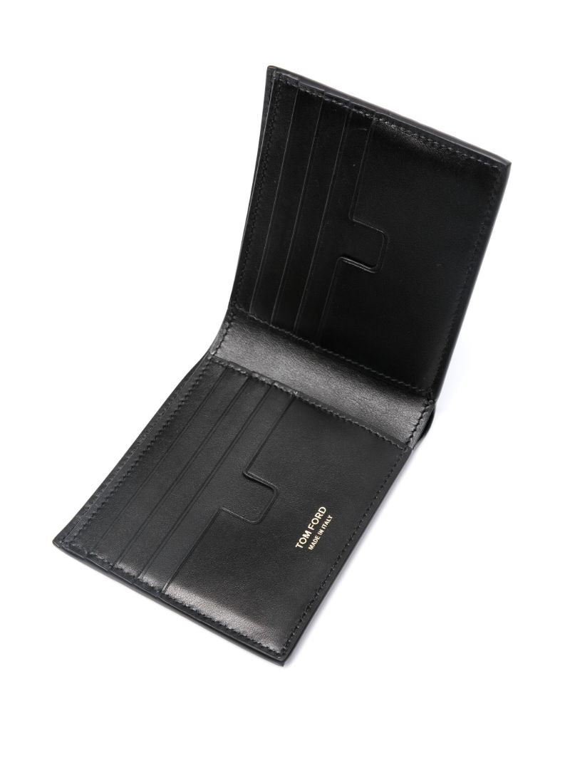 Black Croco-embossed Leather Wallet