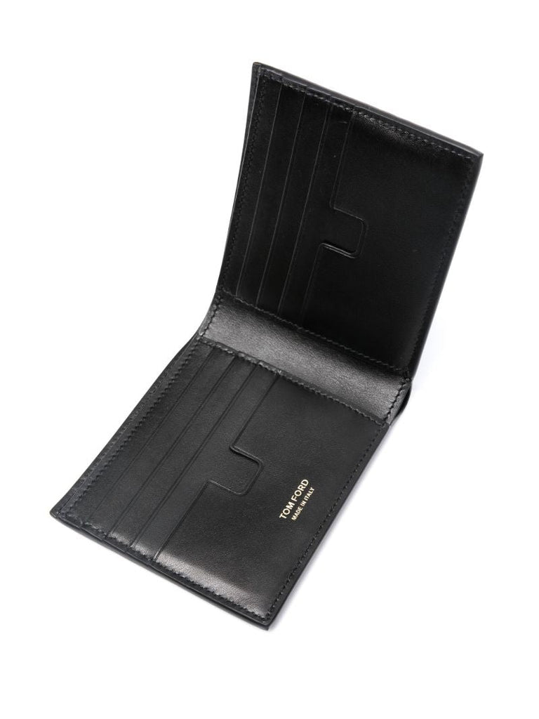 Black Croco-embossed Leather Wallet