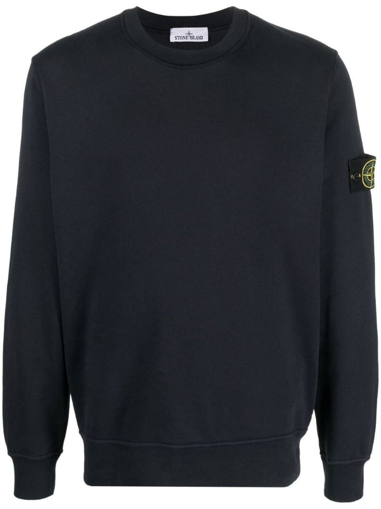 Navy Blue Compass Patch Cotton Sweatshirt