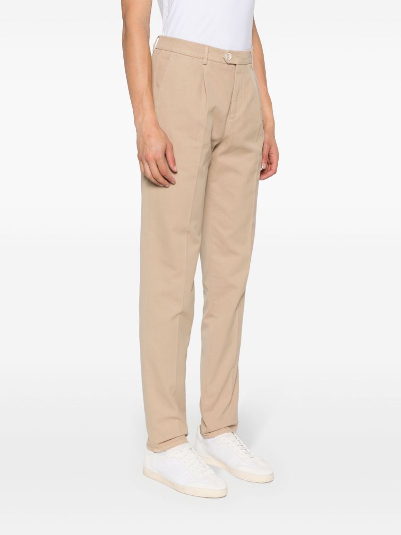 Neutral Straight-leg Chino Trousers
