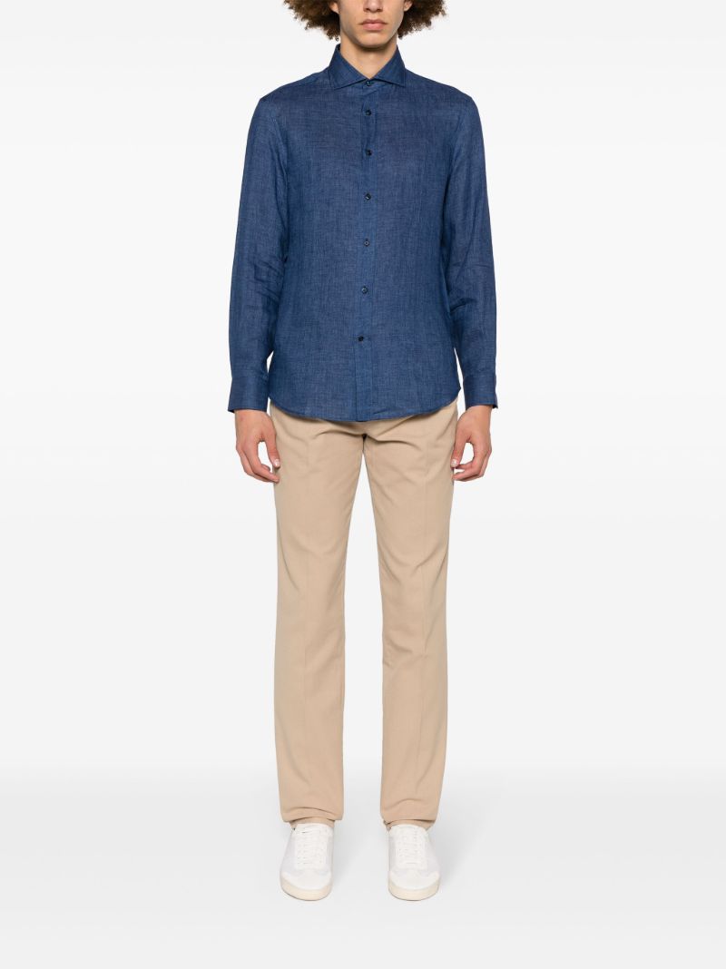 Neutral Straight-leg Chino Trousers