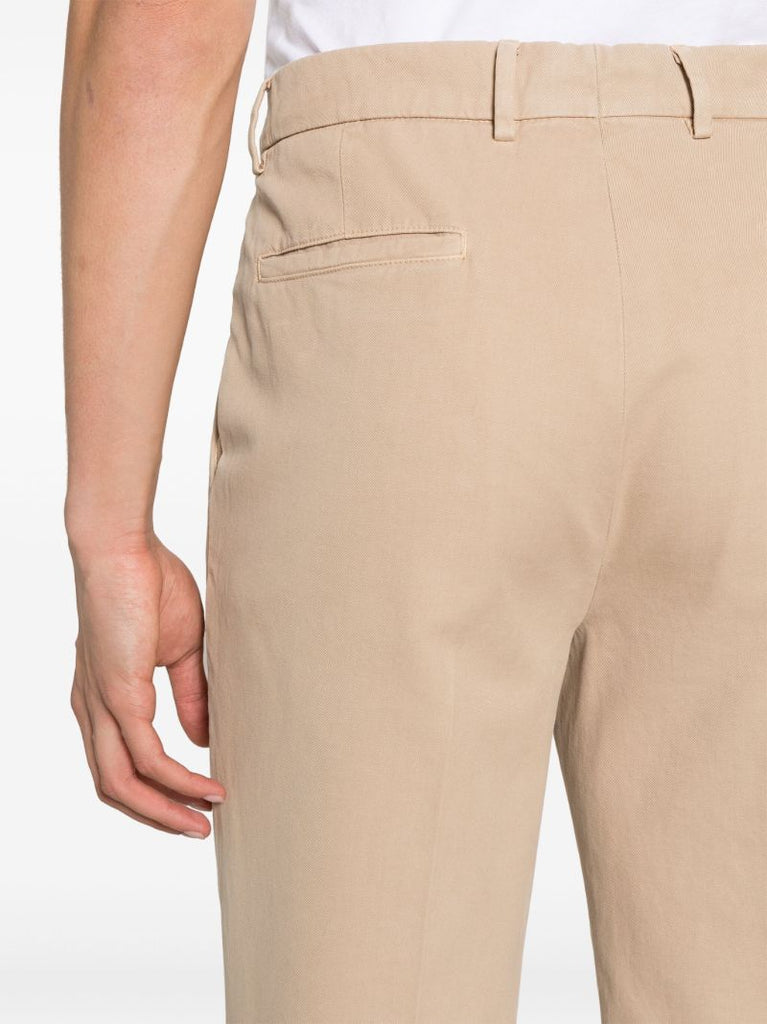 Neutral Straight-leg Chino Trousers