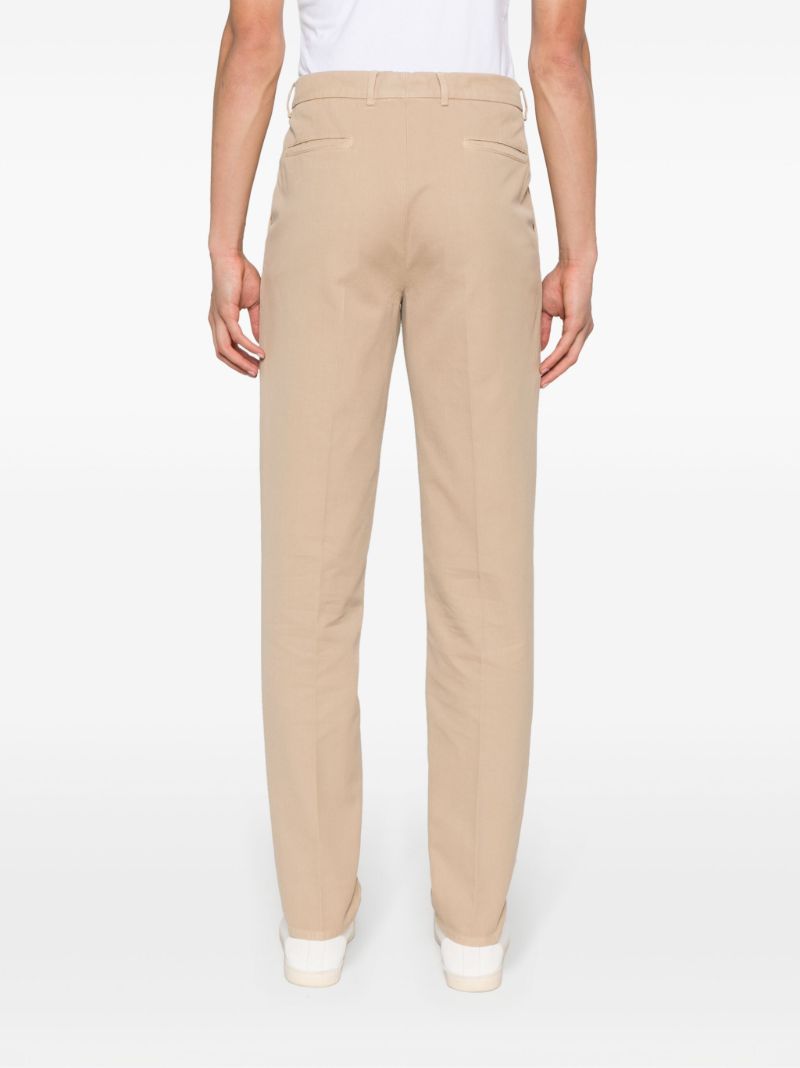 Neutral Straight-leg Chino Trousers