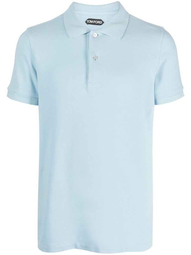 Blue Cotton PiquÃ_x0083_Â© Polo Shirt