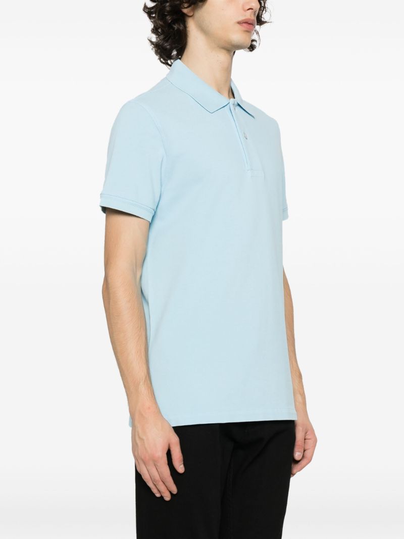 Blue Cotton PiquÃ_x0083_Â© Polo Shirt