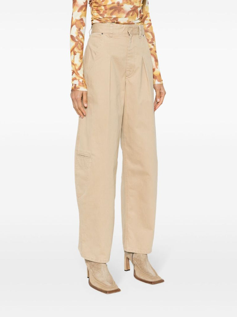 Neutral Lenadi Wide-leg Trousers