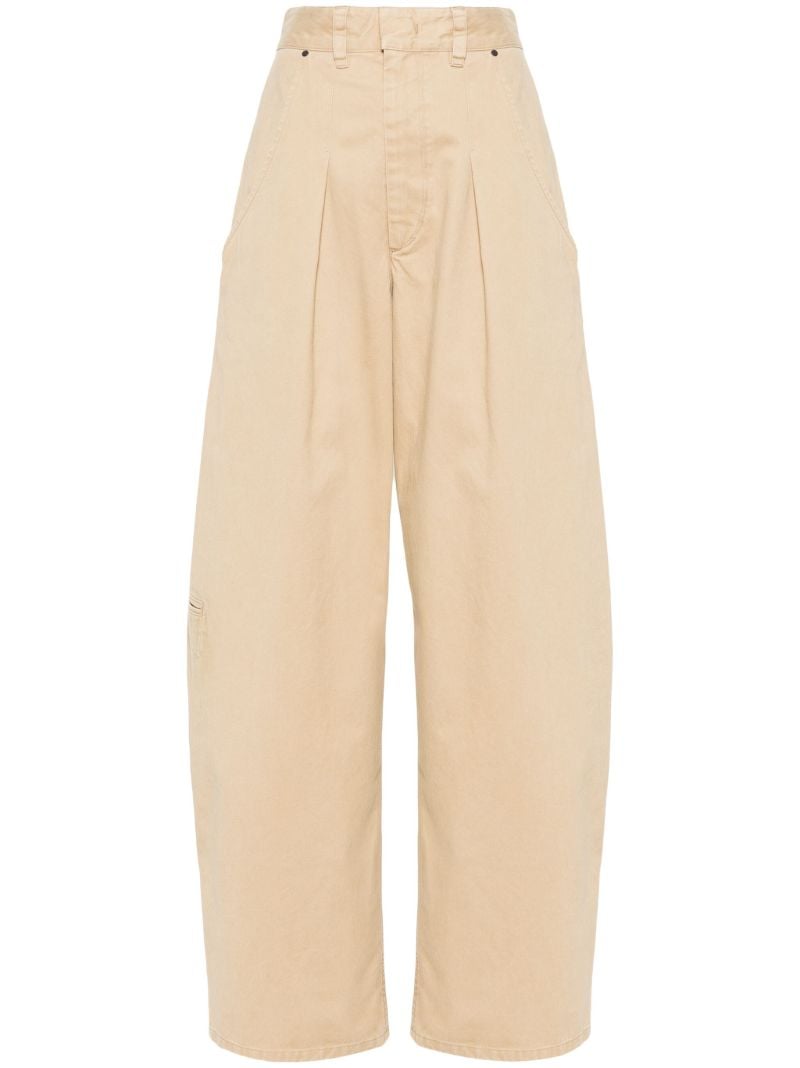Neutral Lenadi Wide-leg Trousers