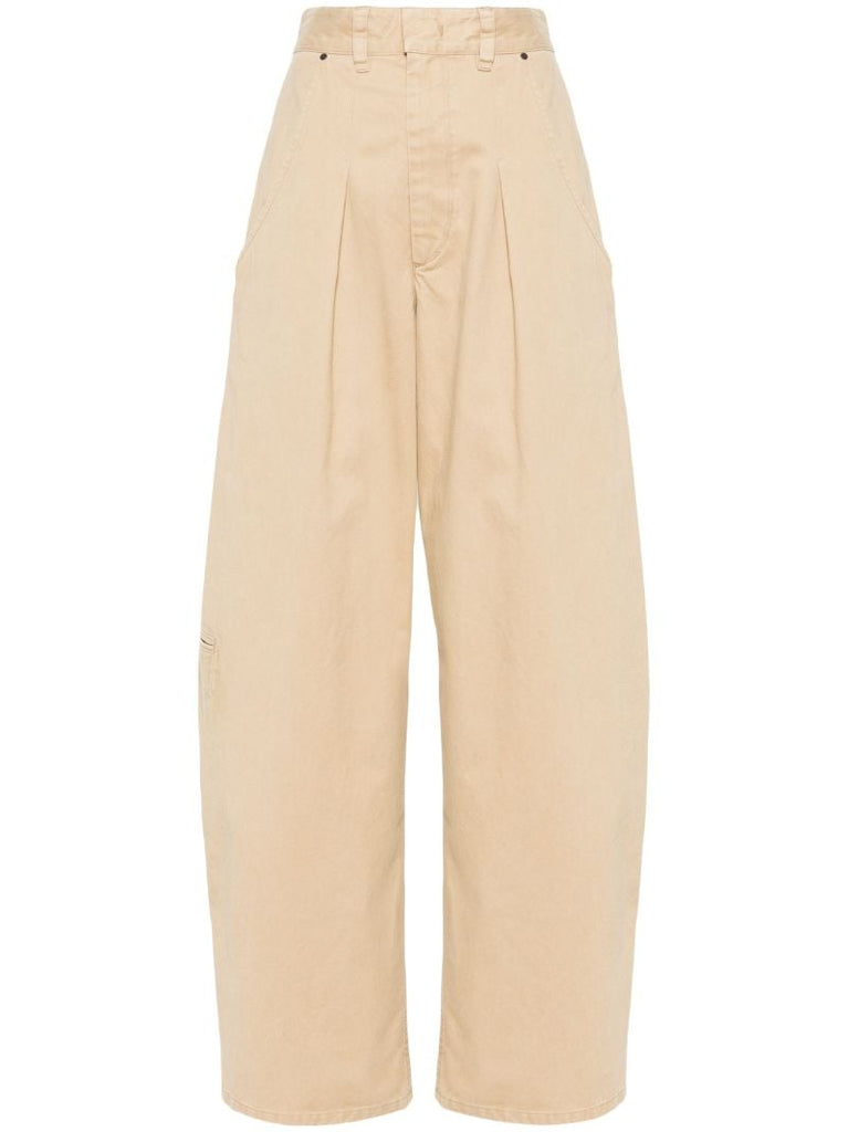 Neutral Lenadi Wide-leg Trousers