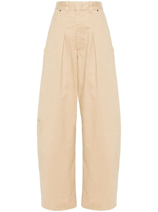 Neutral Lenadi Wide-leg Trousers