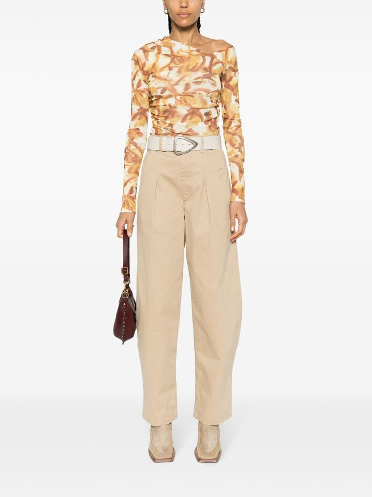 Neutral Lenadi Wide-leg Trousers