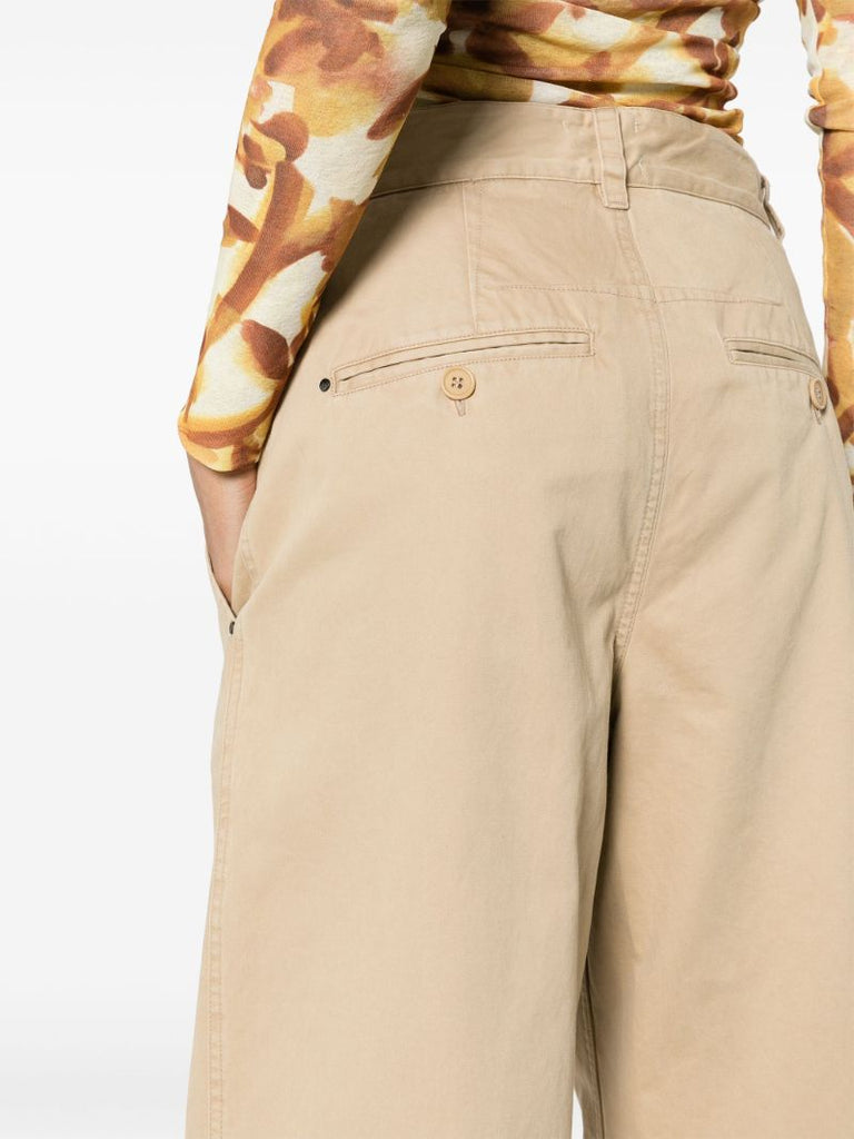 Neutral Lenadi Wide-leg Trousers