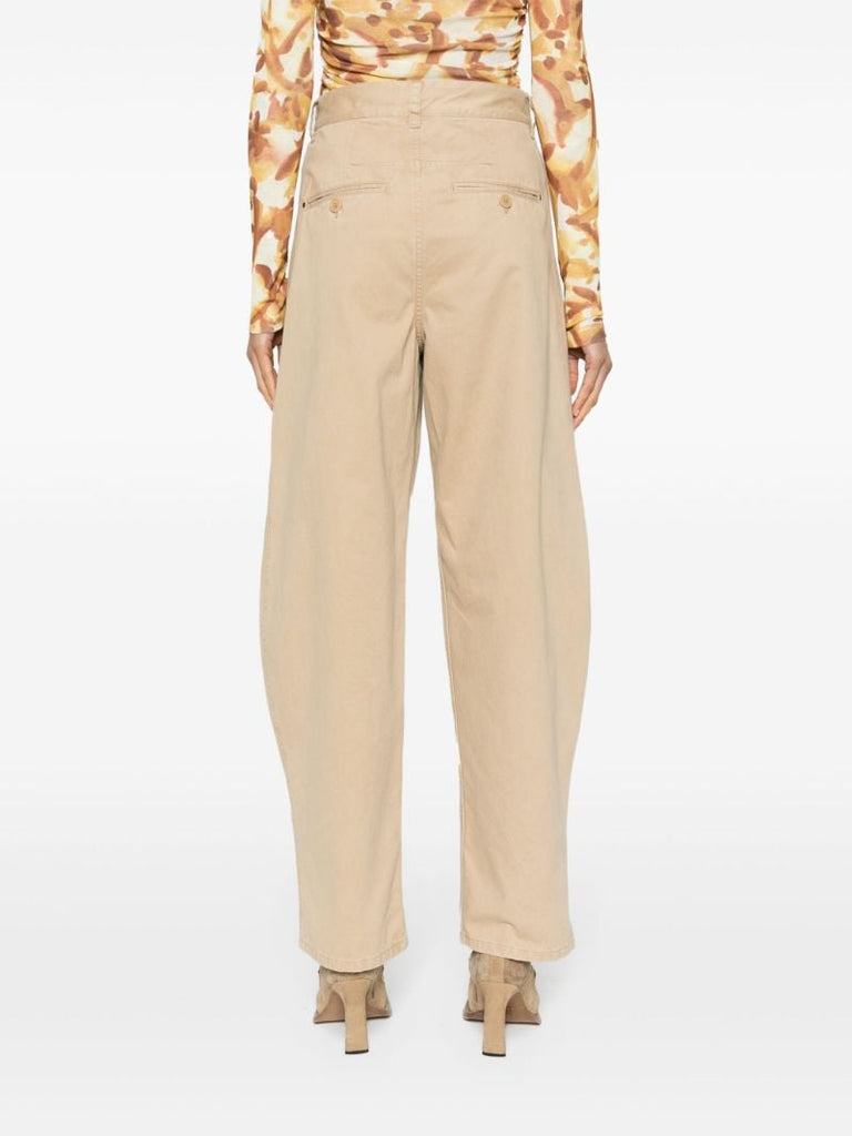 Neutral Lenadi Wide-leg Trousers