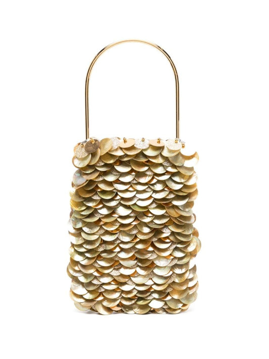 Gold-tone Les Gouttelettes Sequin-embellished Tote Bag