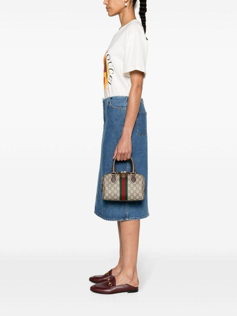 Neutral Ophidia Gg Mini Tote Bag
