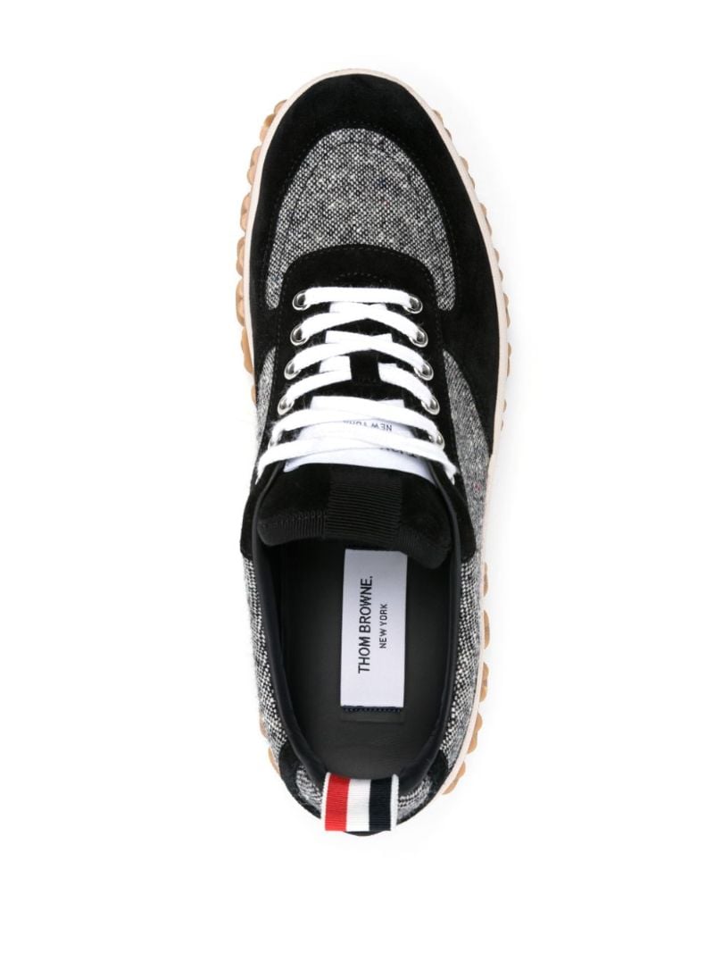 Black Panelled Sneakers
