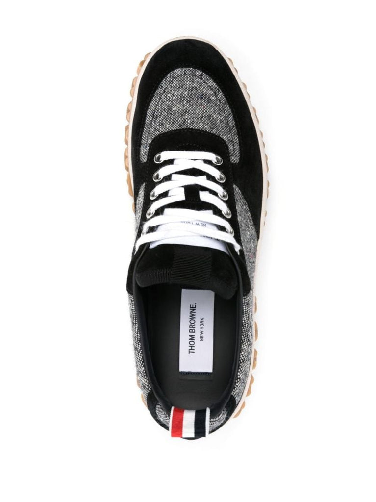Black Panelled Sneakers