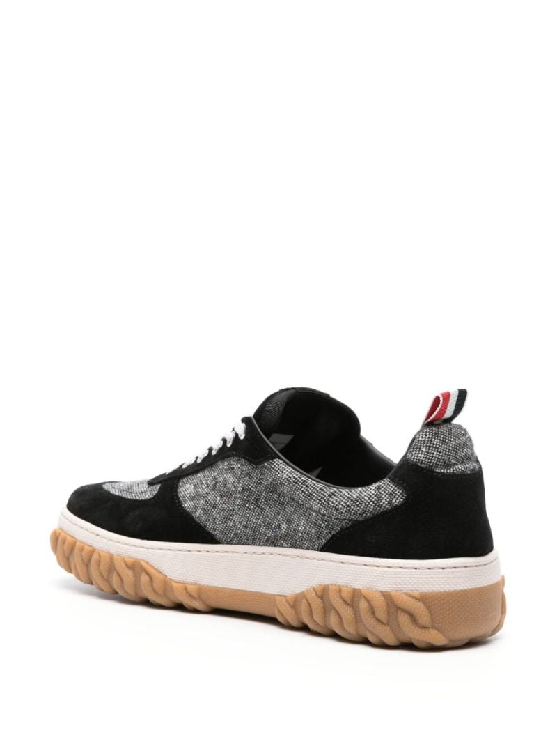 Black Panelled Sneakers
