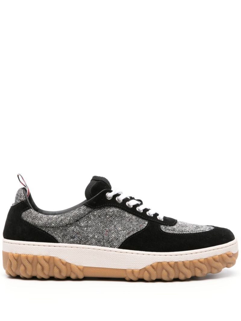 Black Panelled Sneakers