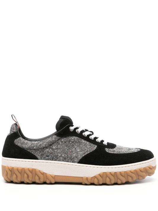 Black Panelled Sneakers