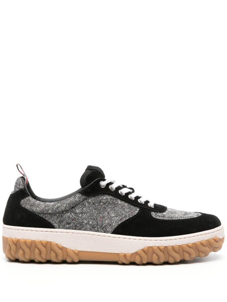 Black Panelled Sneakers