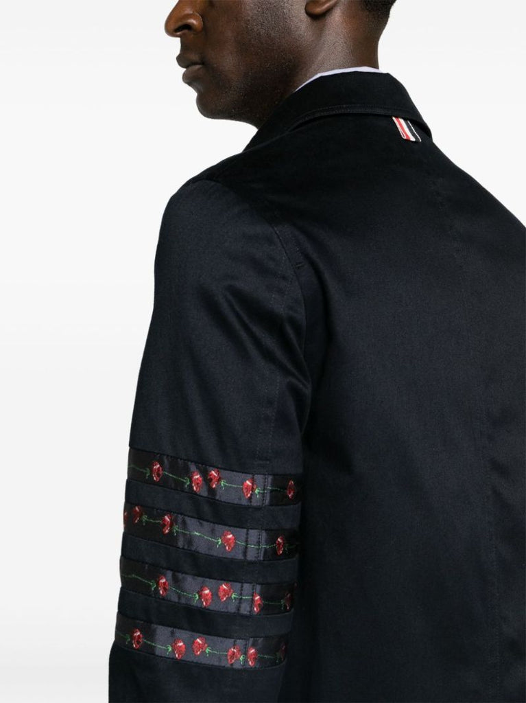 Blue 4-bar Cotton Shirt Jacket