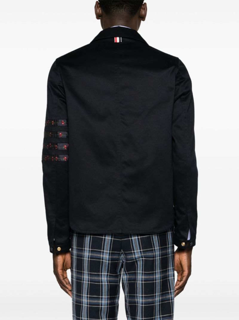 Blue 4-bar Cotton Shirt Jacket
