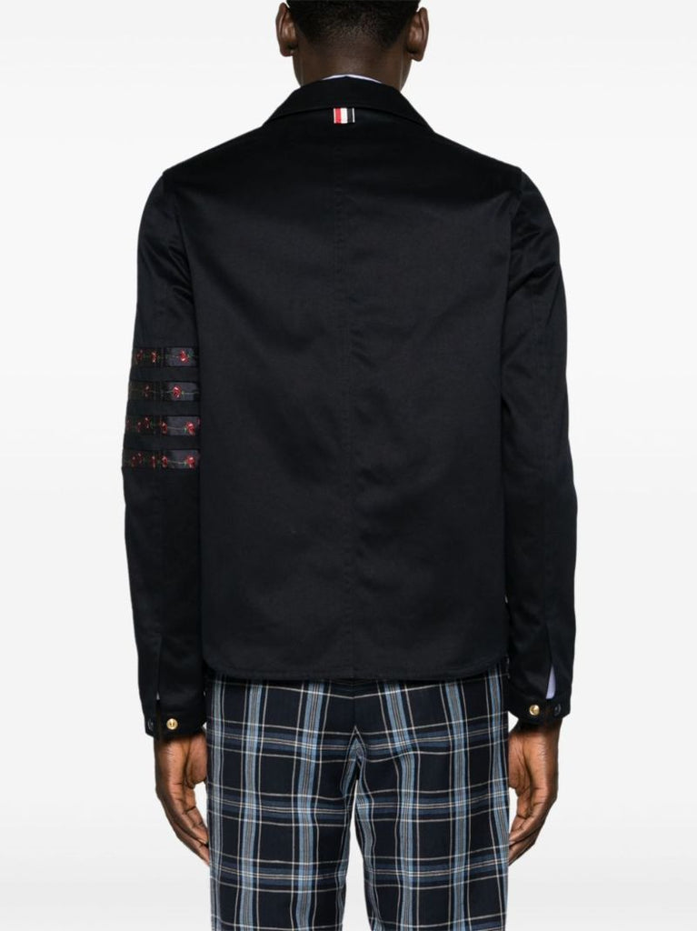 Blue 4-bar Cotton Shirt Jacket